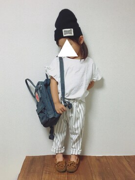 「handmade」｜「アイテム（モカシン/デッキシューズ）」を使った、kannaさん（キッズ・90cm）の夏コーディネート