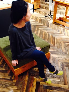 「CAMPER（カンペール）のアイテム」を使った、Chieさん（レディース・156cm）の冬コーディネート