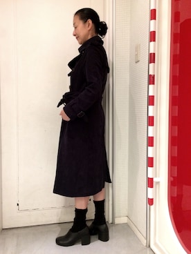 「アイテム（ブーティ）」を使った、Chieさん（レディース・156cm）の秋コーディネート