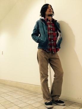「grn」｜「アイテム（デニムジャケット）」を使った、grnさん（メンズ・170cm）の春コーディネート