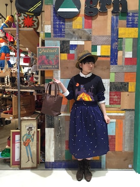 「grn（ジーアールエヌ）のアイテム」を使った、grnさん（レディース・143cm）の春コーディネート