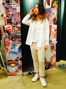 「grn（ジーアールエヌ）のアイテム」を使った、grnさん（レディース・160cm）の春コーディネート