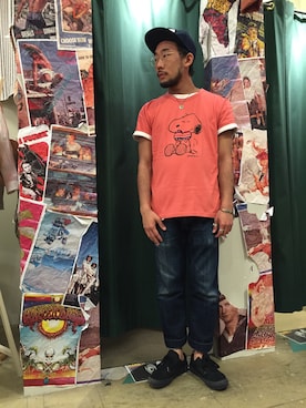 「grn（ジーアールエヌ）のアイテム（トップス）」を使った、grnさん（メンズ・165cm）の春コーディネート