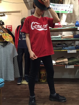 「grn（ジーアールエヌ）のアイテム」を使った、grnさん（メンズ・170cm）の春コーディネート