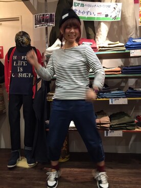 「grn（ジーアールエヌ）のアイテム」を使った、grnさん（メンズ・170cm）の春コーディネート