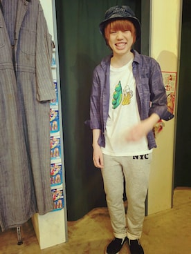 「grn（ジーアールエヌ）のアイテム」を使った、grnさん（レディース・167cm）の春コーディネート