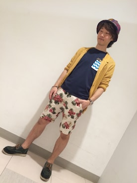 「膝上ショーツ」｜grnさん（メンズ・169cm）の春コーディネート