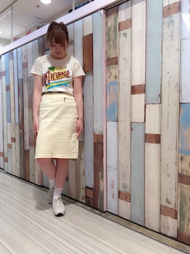 「grn（ジーアールエヌ）のアイテム」を使った、grnさん（レディース・170cm）の春コーディネート