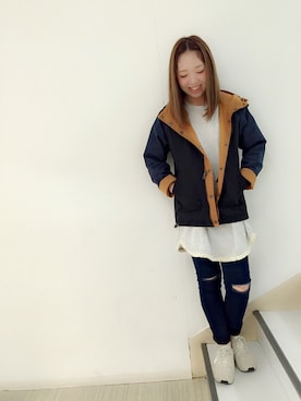「grn（ジーアールエヌ）のアイテム（ワンピース/ドレス）」を使った、grnさん（メンズ・170cm）の秋コーディネート
