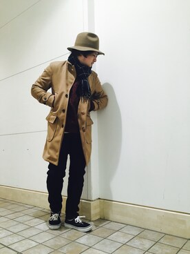 「grn」｜「アイテム（チェスターコート）」を使った、grnさん（メンズ・170cm）の秋コーディネート