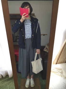 「CONVERSE（コンバース）のconverse（コンバース） ALL STAR OX（オールスターOX）（スニーカー）」を使った、ピヨジロさん（レディース・166cm）の夏コーディネート