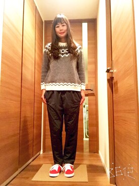 「SUPREME BEING（シュプリーム　ビ-イング）のアイテム」を使った、ミキさん（レディース・162cm）の冬コーディネート