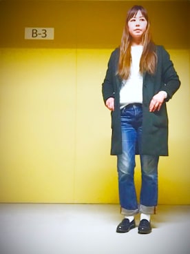 「cepo.」｜「アイテム（チェスターコート）」を使った、ミキさん（レディース・162cm）の冬コーディネート