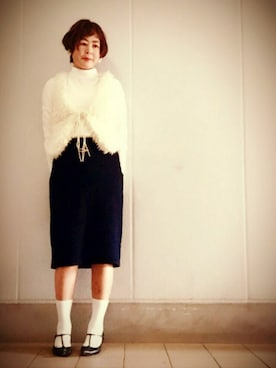 「Marc by Marc Jacobs（マークバイマークジェイコブス）のアイテム（パンプス）」を使った、ミキさん（レディース・162cm）の冬コーディネート