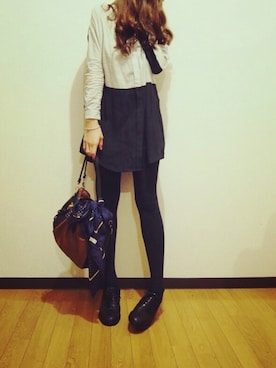 「Johnbull Private labo（ジョンブルプライベートラボ）のアイテム（ワンピース/ドレス）」を使った、Chamiさん（レディース・164cm）の冬コーディネート