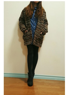 「Engineered Garments（エンジニアードガーメンツ）のアイテム（その他アウター）」を使った、Chamiさん（レディース・164cm）の冬コーディネート
