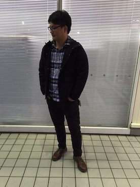 「GLOBAL WORK（グローバルワーク）のアイテム（その他アウター）」を使った、shogoさん（メンズ・176cm）の冬コーディネート