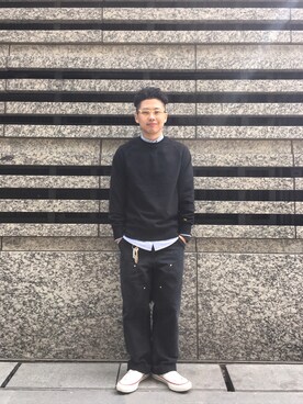 「Carhartt WIP（カーハートダブリューアイピー）のアイテム（スウェット）」を使った、정선구さん（メンズ・165cm）の春コーディネート