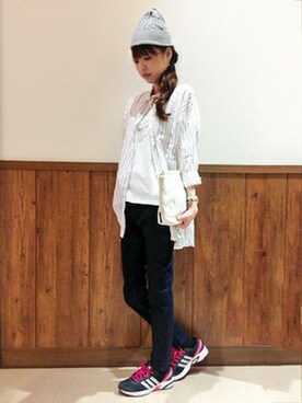 「LBC（エルビーシー）のアイテム（帽子）」を使った、MANOさん（メンズ・156cm）の春コーディネート