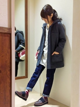 「LBC（エルビーシー）のアイテム（その他アウター）」を使った、MANOさん（レディース・156cm）の秋コーディネート