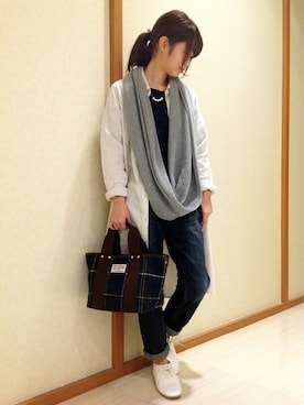 「LBC（エルビーシー）のアイテム（その他アウター）」を使った、MANOさん（レディース・156cm）の秋コーディネート