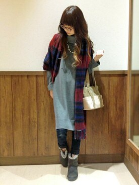 MANOさん（レディース・156cm）の冬コーディネート