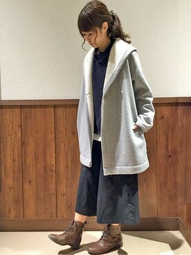 「LBC（エルビーシー）のアイテム（その他アウター）」を使った、MANOさん（レディース・156cm）の冬コーディネート