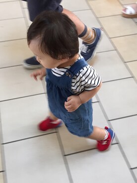 「ショッピング」｜「アイテム（サロペット/オーバーオール）」を使った、はぎちむさん（キッズ・80cm）の夏コーディネート