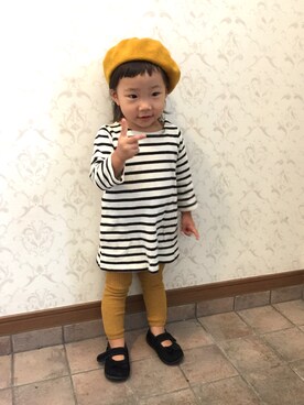 「ラブ＆ピース2016」｜「アイテム（ワンピース/ドレス）」を使った、はぎちむさん（キッズ・90cm）の秋コーディネート