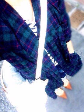「Abercrombie&Fitch（アバークロンビーアンドフィッチ）のアイテム（バッグ）」を使った、Lさん（レディース・163cm）の秋コーディネート