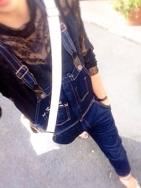 「Abercrombie&Fitch（アバークロンビーアンドフィッチ）のアイテム（バッグ）」を使った、Lさん（レディース・163cm）の秋コーディネート