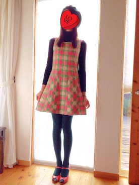 「CECIL McBEE（セシルマクビー）のアイテム（ハンチング/ベレー帽）」を使った、yuriさん（レディース・168cm）の冬コーディネート