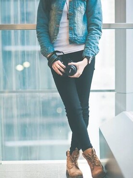 「UNI；QUE（ユニーク）のアイテム」を使った、charlotteさん（レディース・168cm）の秋コーディネート