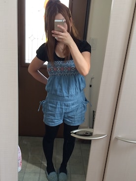 「お買い物」｜「アイテム（オールインワン・サロペット）」を使った、asasさん（レディース・153cm）の夏コーディネート