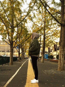 「PUBLISH（パブリッシュ）のアイテム（チノパンツ）」を使った、山姆大叔さん（メンズ・175cm）の冬コーディネート