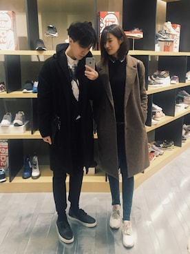 「5cm（ファイブシーエム）のアイテム（シューズ）」を使った、山姆大叔さん（メンズ・175cm）の冬コーディネート