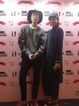 「PULL&BEAR（プルアンドベア）のアイテム（チノパンツ）」を使った、山姆大叔さん（メンズ・175cm）の春コーディネート