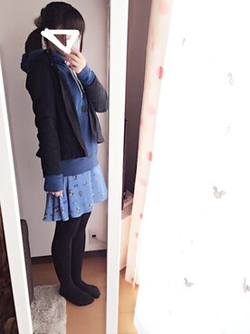 「one after another NICE CLAUP（ワンアフターアナザーナイスクラップ）のアイテム（ナイロンジャケット）」を使った、ちかちゅうさん（レディース・163cm）の冬コーディネート