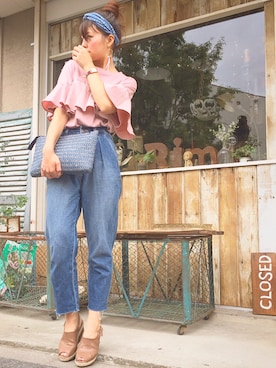 「7月WEAR夏のサンダル祭り」｜「アイテム（アナログ腕時計）」を使った、Sayaka͛♡꒰･･ﾐ ͛꒱さん（レディース・156cm）の夏コーディネート