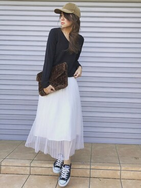 「ファークラッチ」｜「アイテム（福袋/福箱）」を使った、Sayaka͛♡꒰･･ﾐ ͛꒱さん（レディース・156cm）の秋コーディネート