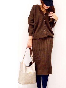 「ニットアップ」｜「アイテム（帽子）」を使った、Sayaka͛♡꒰･･ﾐ ͛꒱さん（レディース・156cm）の秋コーディネート