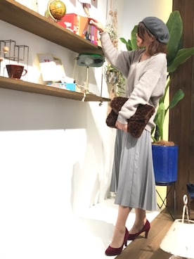 「UNIQLOコーデ」｜「アイテム（ハンチング/ベレー帽）」を使った、Sayaka͛♡꒰･･ﾐ ͛꒱さん（レディース・156cm）の秋コーディネート