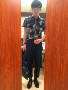 「sAn（サン）のアイテム」を使った、hiiiさん（メンズ・172cm）の秋コーディネート