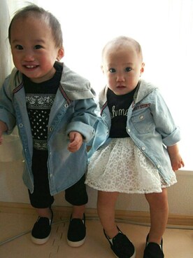 「abcd（ナシ）のアイテム（シューズ、ブラック系）」を使った、ちゃんあやさん（レディース・154cm）の春コーディネート