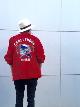 「challenger」｜「アイテム（ジャケット/アウター）」を使った、kenta ikedaさん（メンズ・180cm）の秋コーディネート