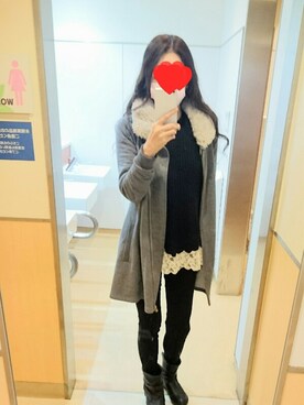 「L'EST ROSE（レストローズ）のアイテム（トップス）」を使った、ららさん（レディース・164cm）の冬コーディネート