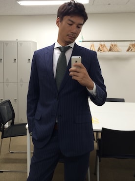 「アイテム（スーツジャケット）」を使った、のぶつなさん（メンズ・182cm・40代）の秋コーディネート