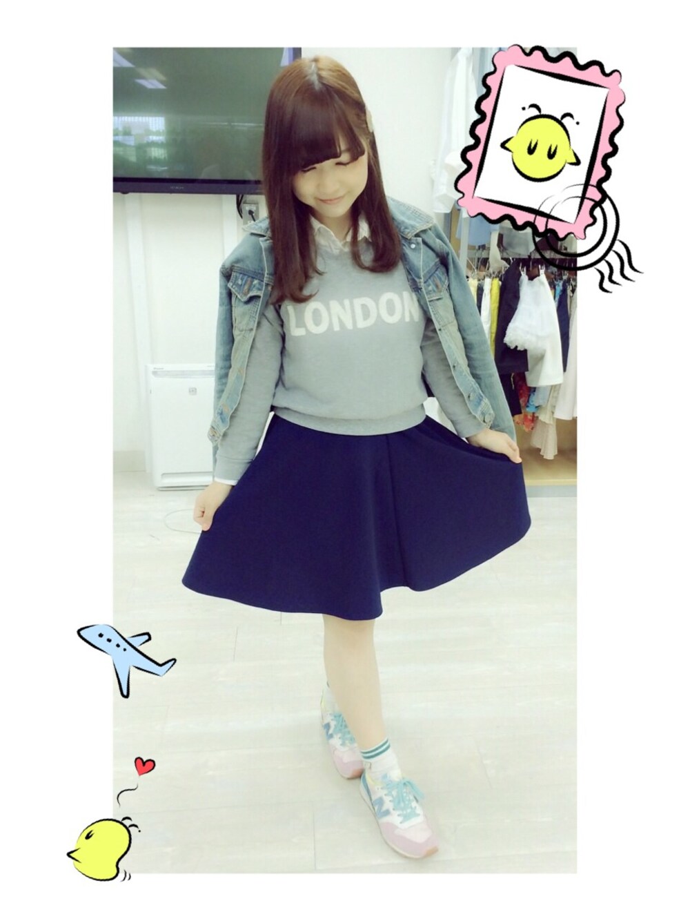 「しまむら、通販、NEW  BALANCE 、古着、used、Doll☆Elements、アイドル、イベント、ハロウィン」｜「NEW BALANCEのNew Balance WR996（スニーカー、ピンク系）」を使った、まいまいさん（レディース・153cm）の秋コーディネートの1枚目の写真
