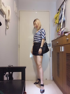 「Marc by Marc Jacobs（マークバイマークジェイコブス）のアイテム（パンプス）」を使った、YvonRannさん（レディース・163cm）の春コーディネート