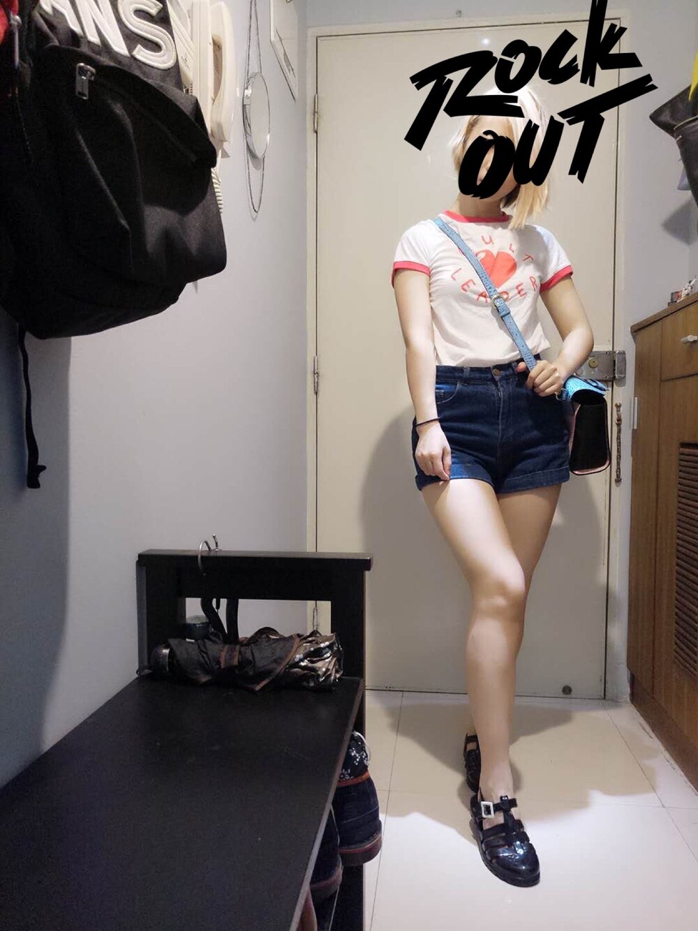 「everydaystyle」｜「American Apparelのアイテム（デニムパンツ、ブルー系）」を使った、YvonRannさん（レディース・163cm）の夏コーディネートの1枚目の写真